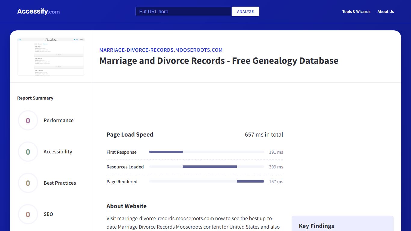 Marriage and Divorce Records - Free Genealogy Database - Accessify